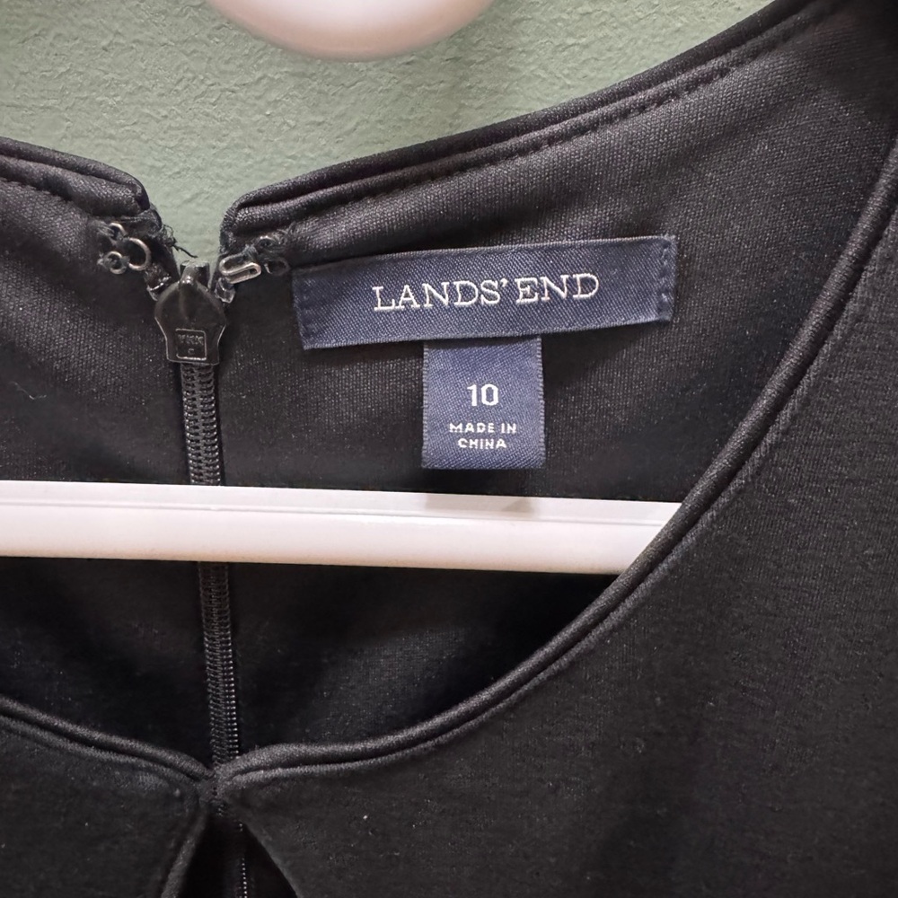 Lands' End Black Sleeveless Sheath Dress - Picture 2 of 4